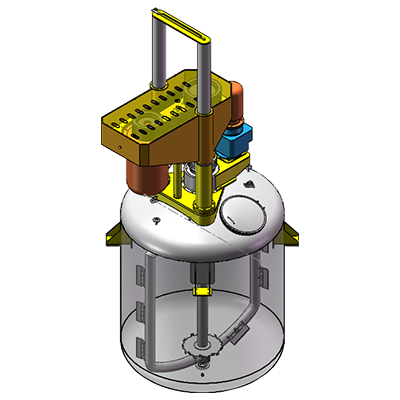 Concentric dual axis high-speed dispersion mixing cylinder